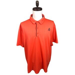 Reebok 3XL Performance Polo Shirt Mens Orange Golf Activewear